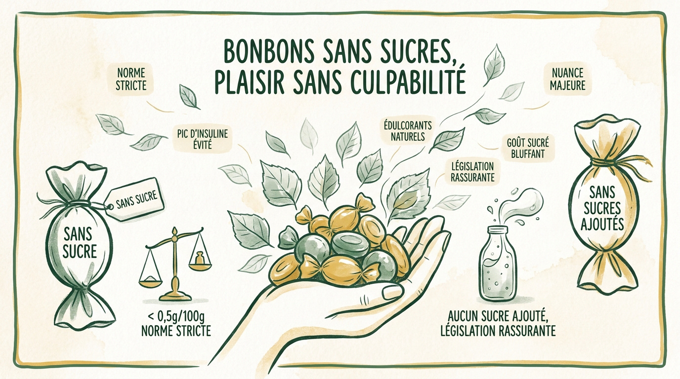 Bonbons sans sucre naturels et colorés