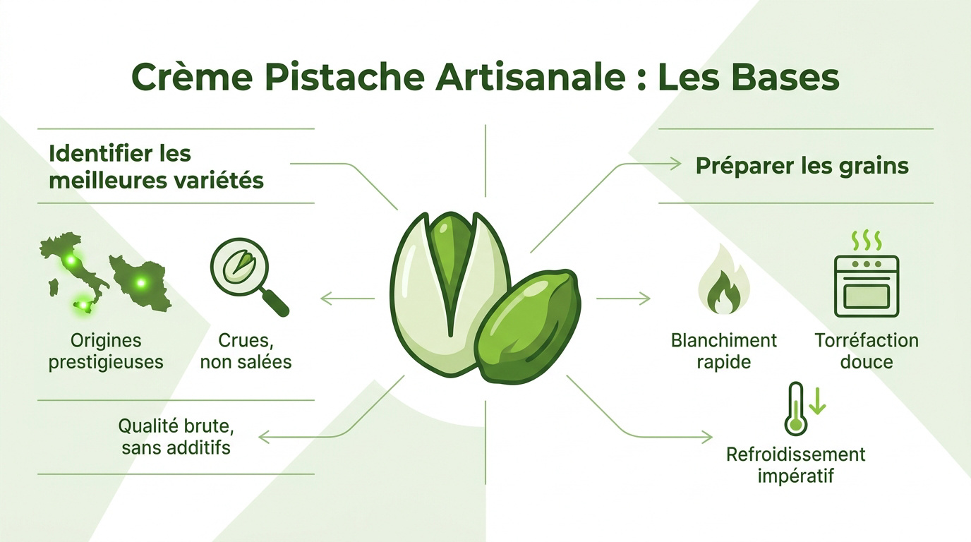 Pistaches émondées et torréfiées pour crème artisanale