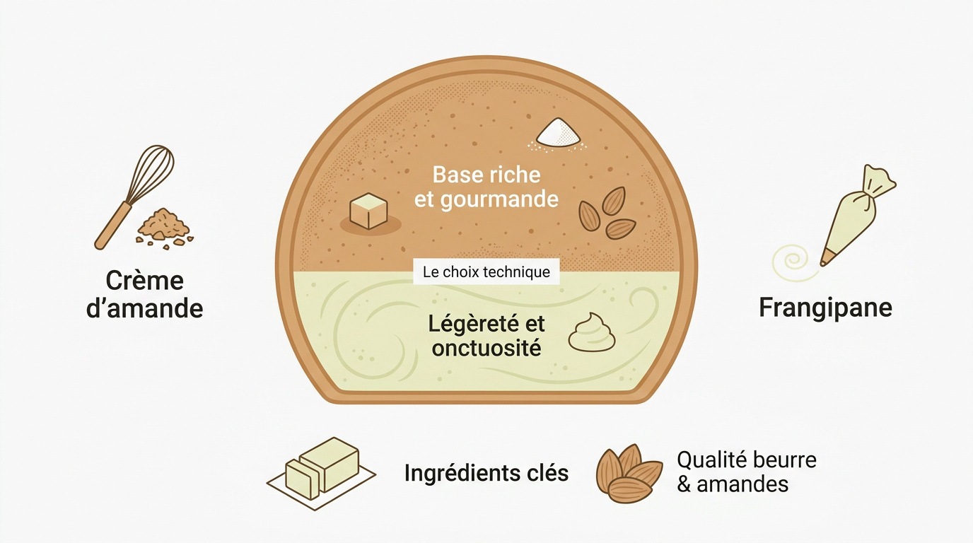 Texture onctueuse d'une frangipane maison