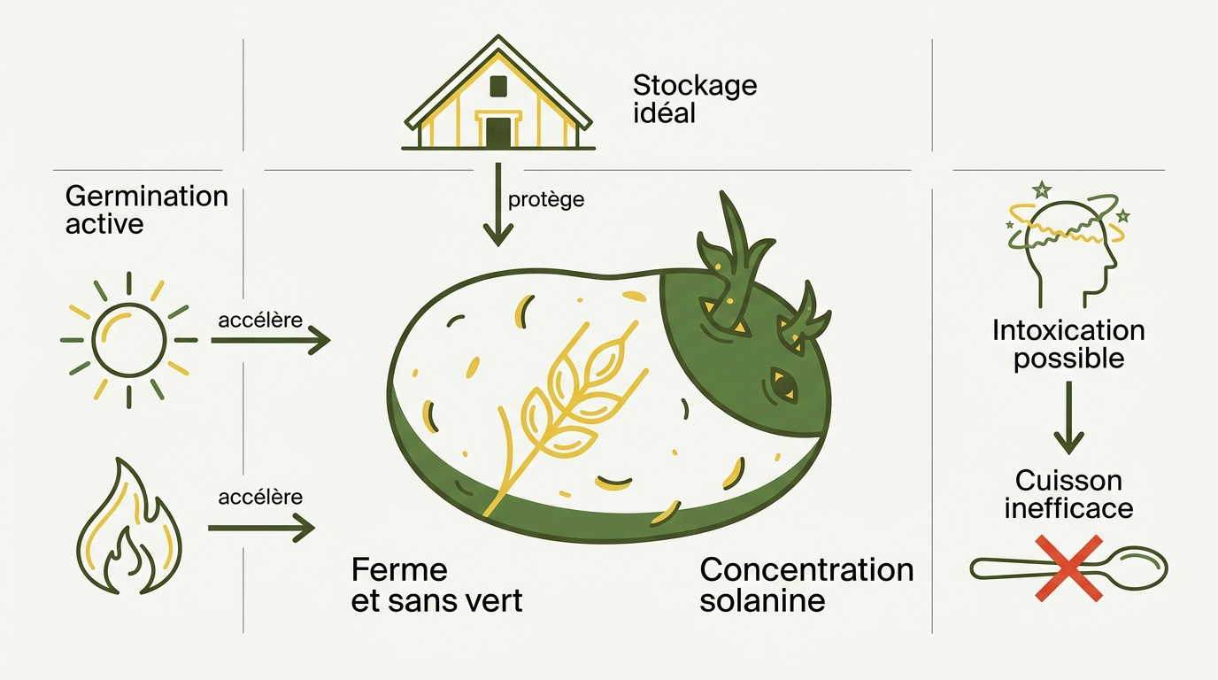 Infographie sur les risques de la solanine