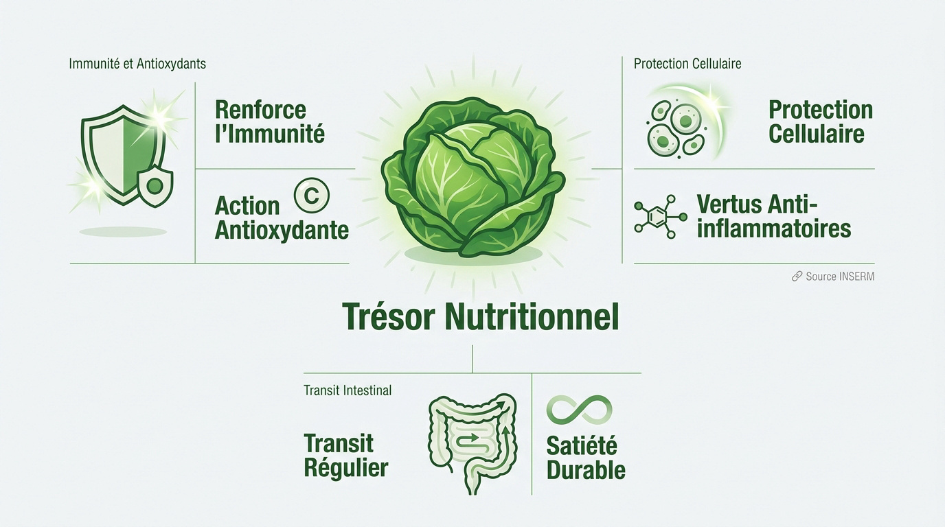 Chou vert frais riche en nutriments