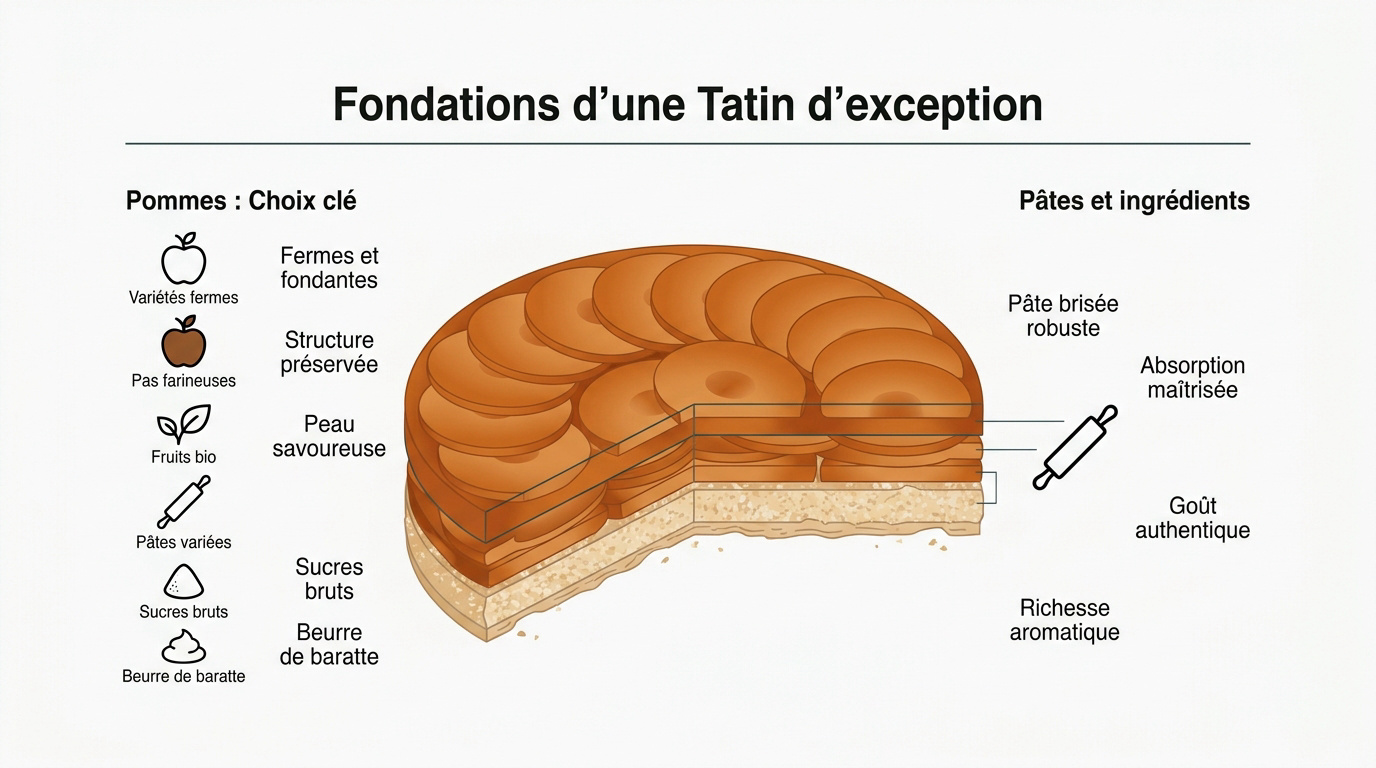 Pommes caramélisées et pâte dorée pour une tarte tatin réussie