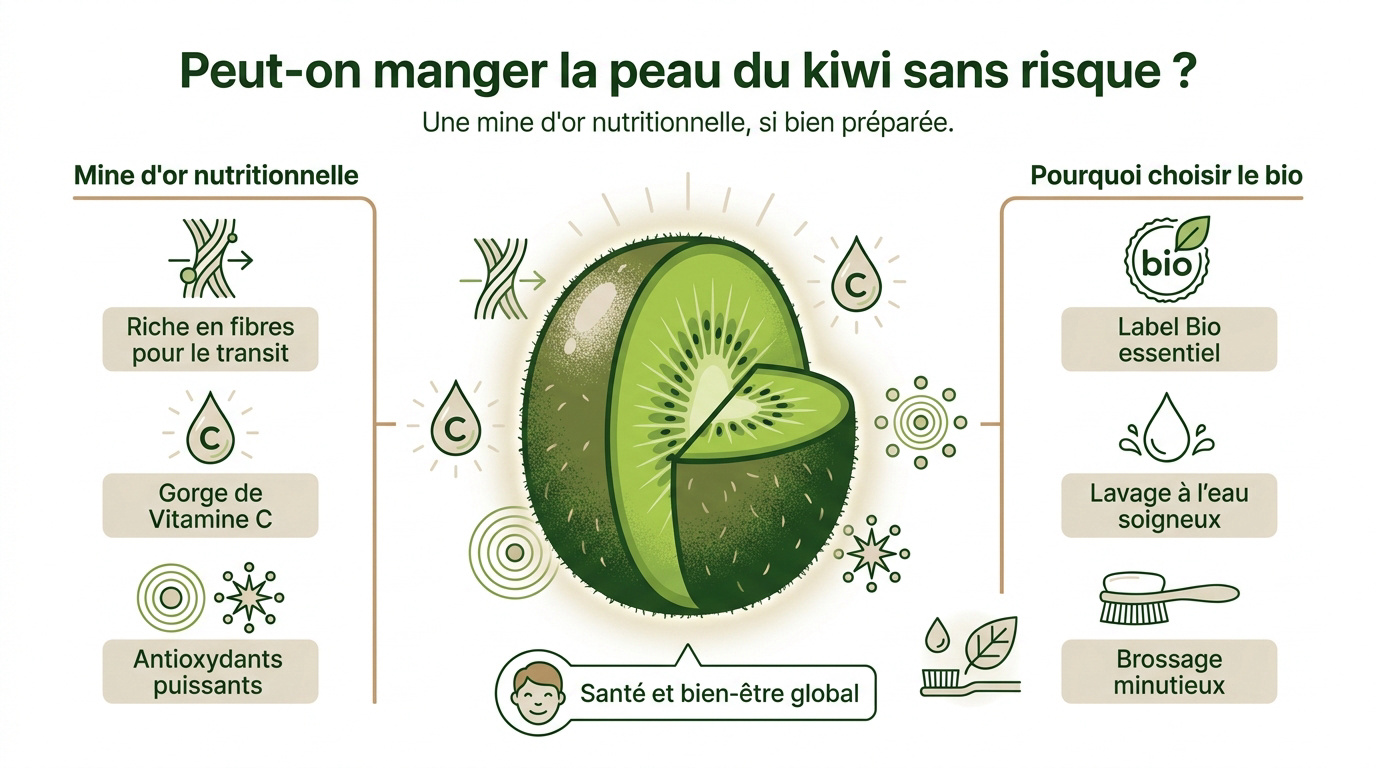 gros plan sur la peau texturée d'un kiwi mûr prêt à être consommé