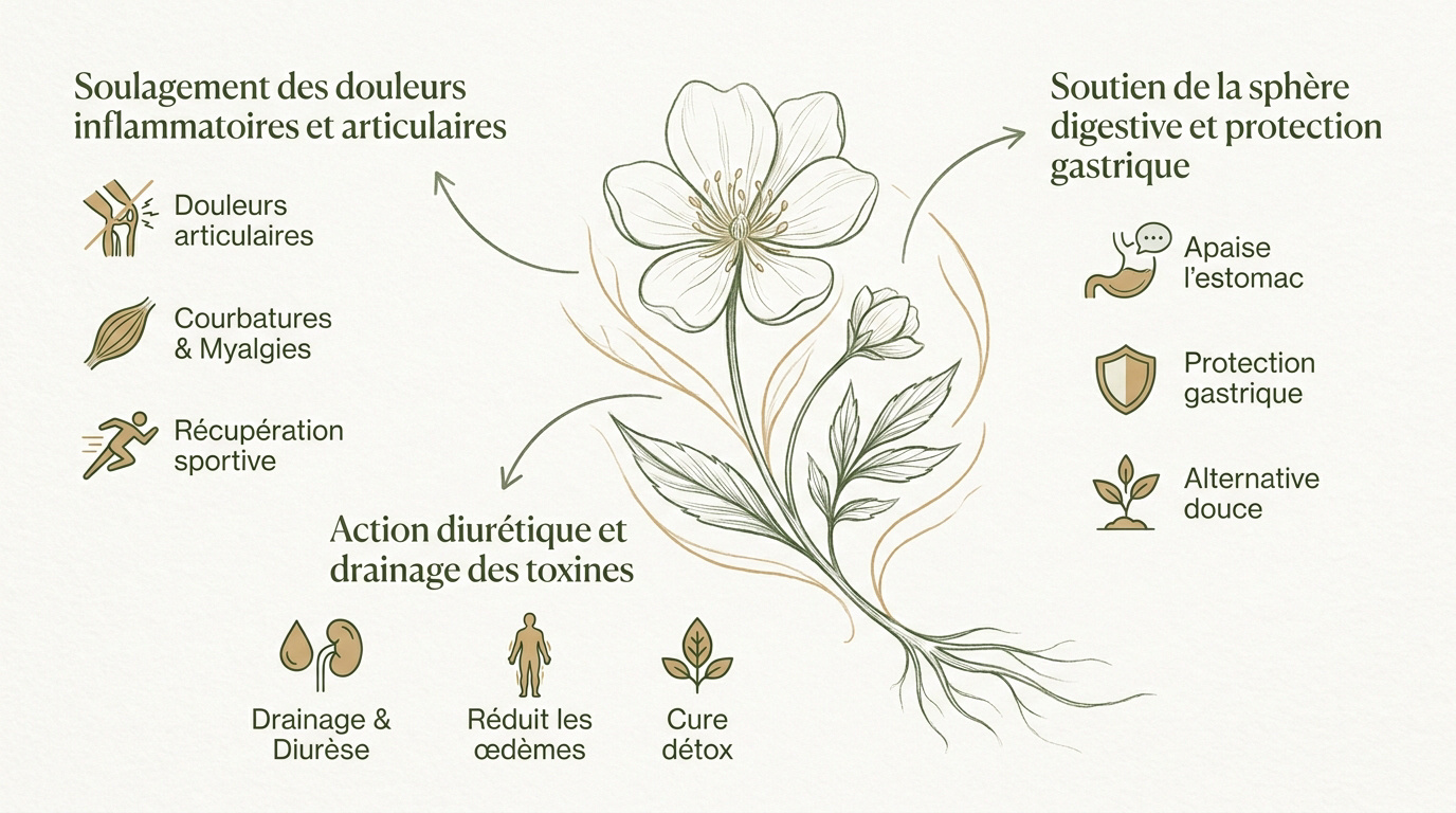 Fleurs blanches de reine des prés