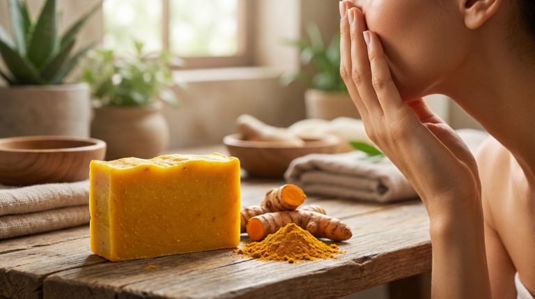 Savon au curcuma : le secret d’un teint éclatant et unifié