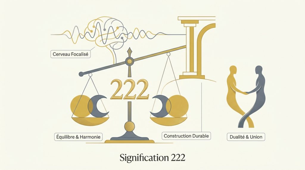 222 signification : équilibre, harmonie et message des anges
