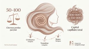 Perte de cheveux par jour : comprendre le rythme normal