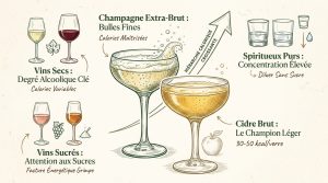 Quel alcool moins calorique choisir pour vos soirées ?