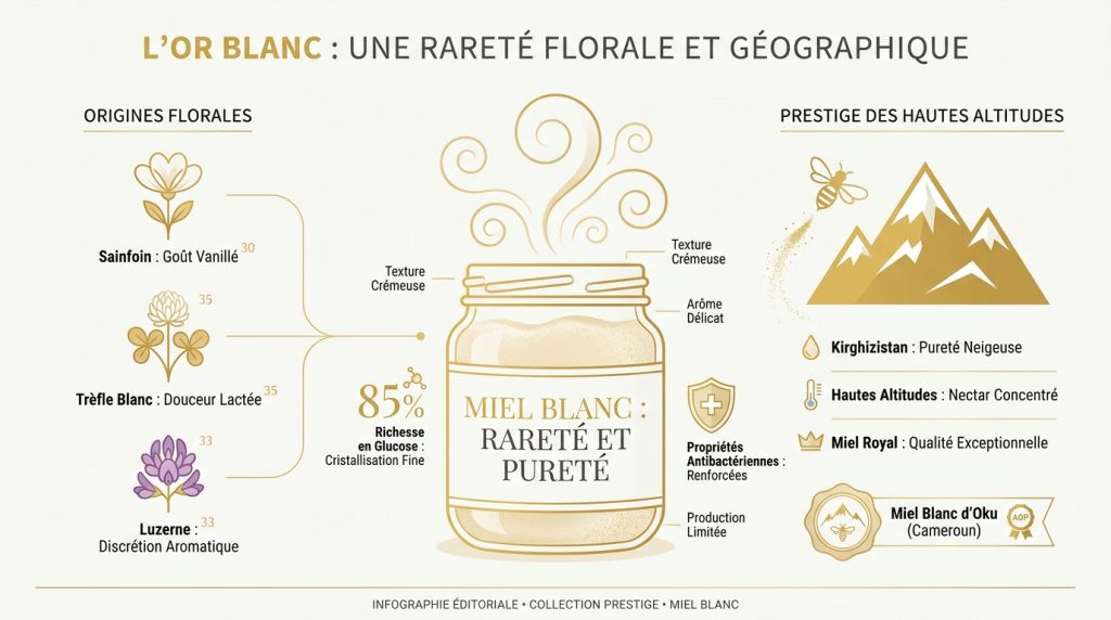 Miel blanc : découvrez ce trésor crémeux aux vertus uniques