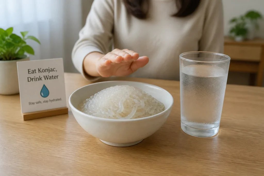 Konjac et hydratation