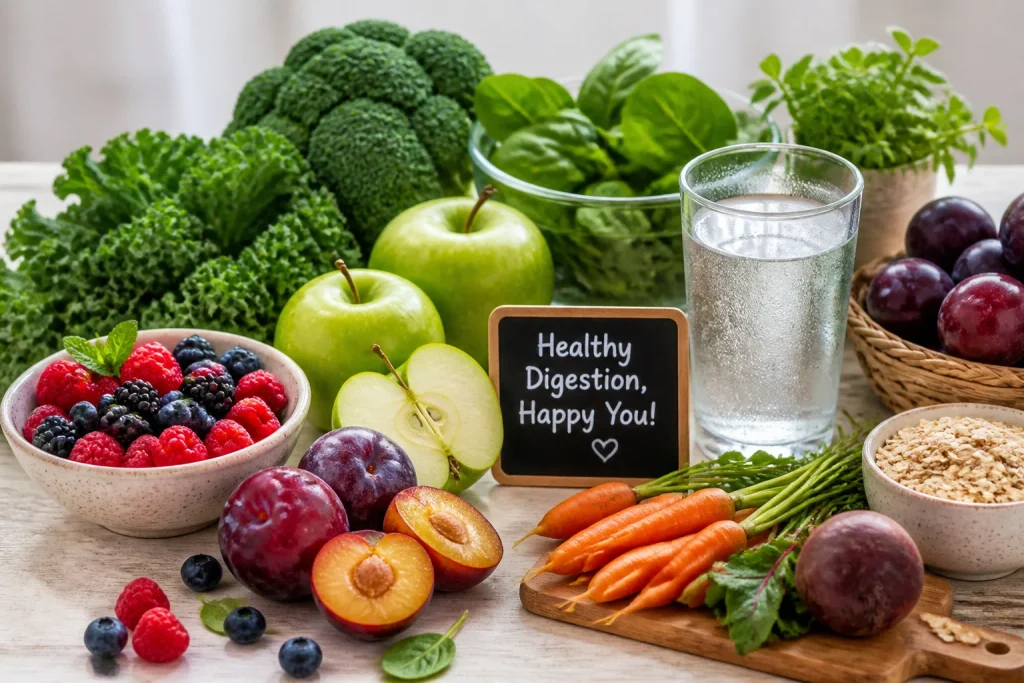 Fruits et legumes pour une digestion saine