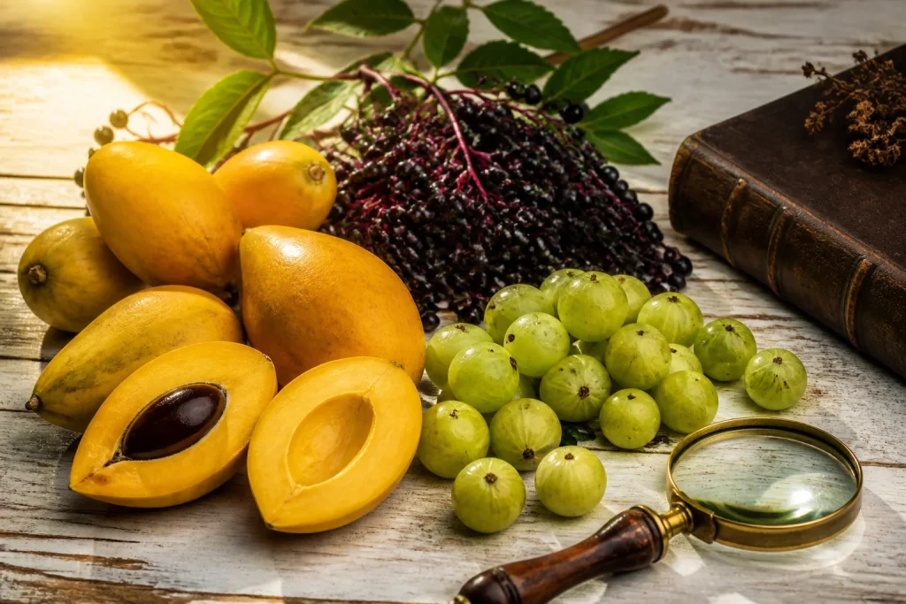 Fruits exotiques et mystere ancien