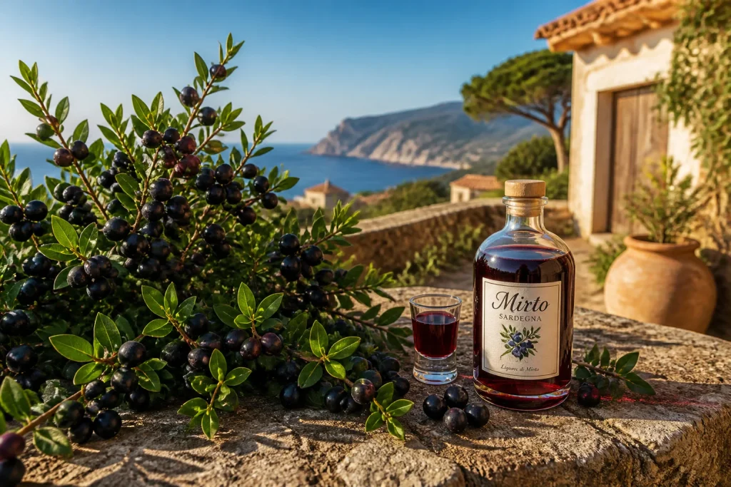 Mirto sarde liqueur et nature
