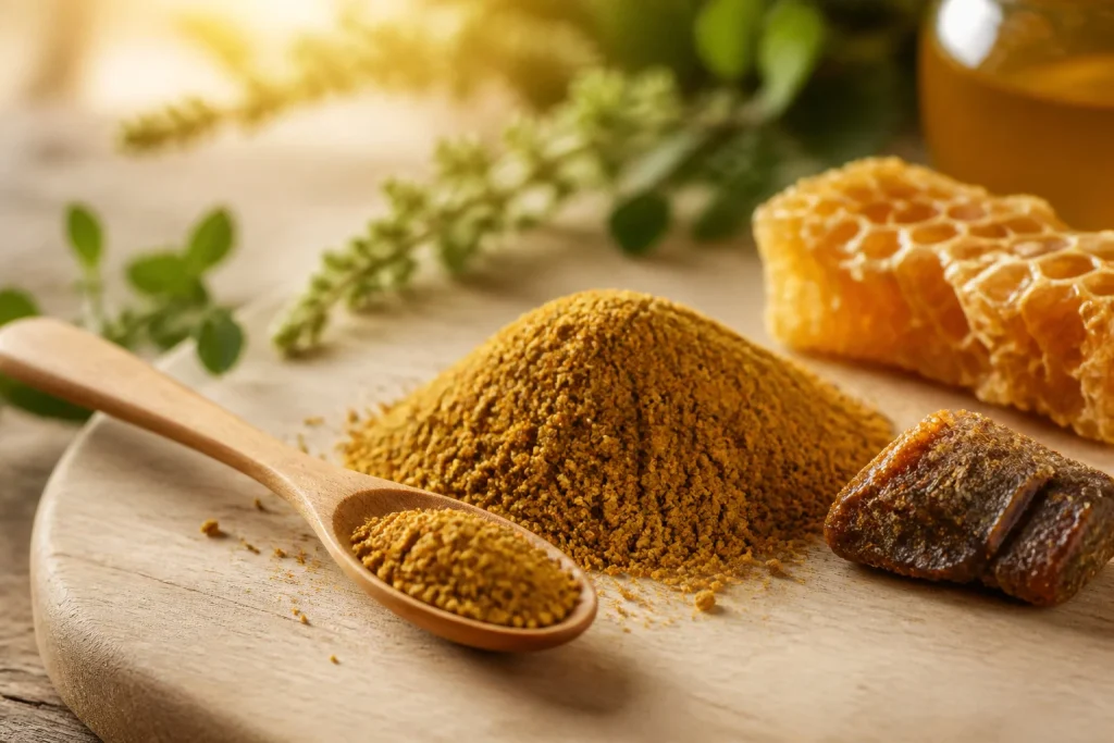 Poudre de propolis doree et miel