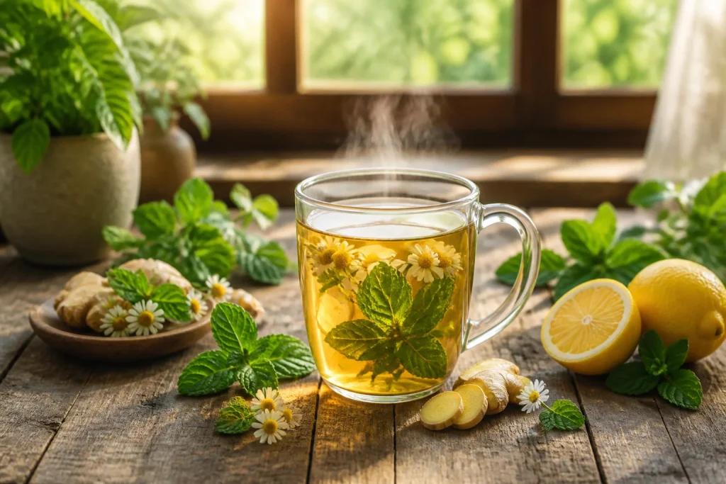 Tisane maison reconfortante et digestive