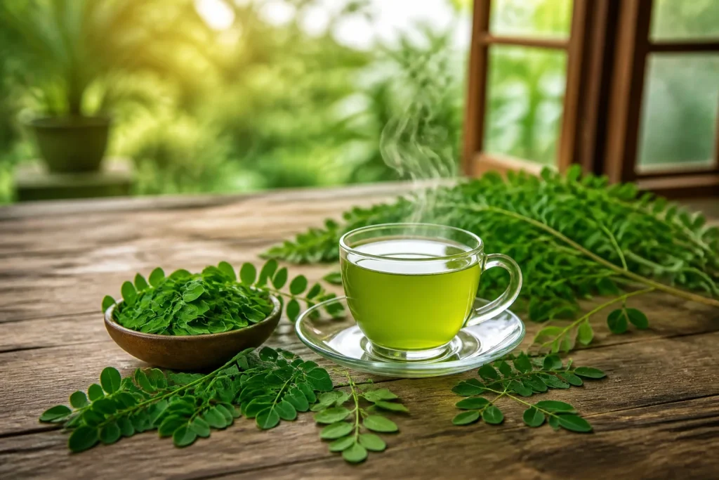 The vert de moringa fumant