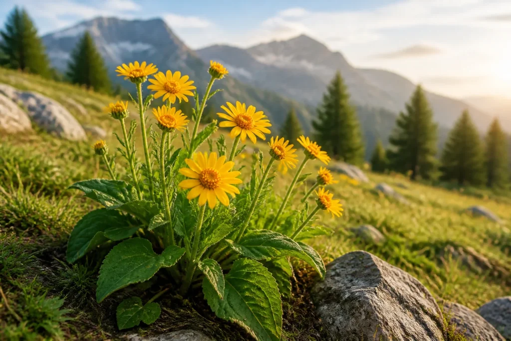 Arnica des montagnes ensoleillee
