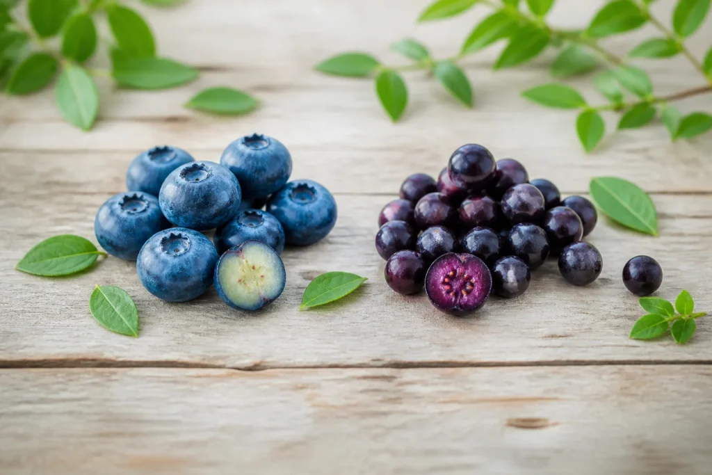 Bleuets et myrtilles un duo fruite