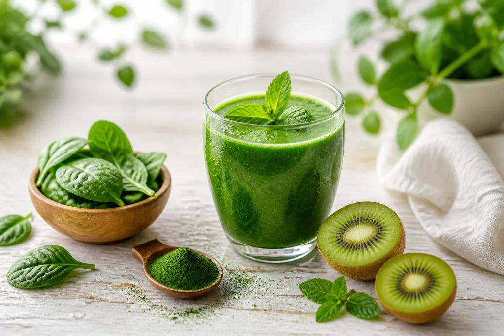Smoothie chlorella emeraude