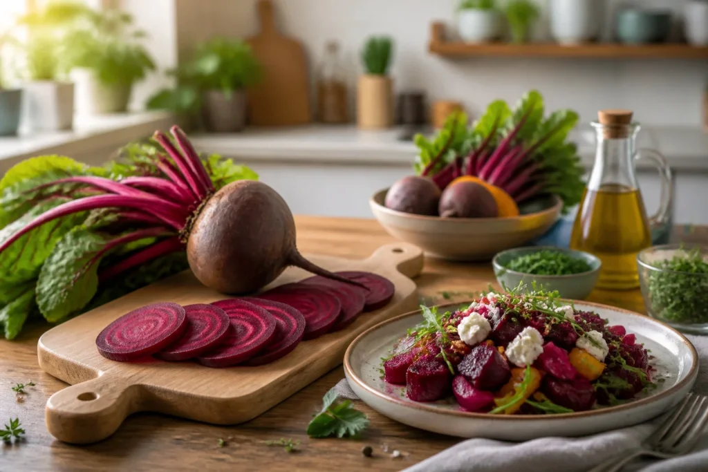 Varietes de betteraves et salade