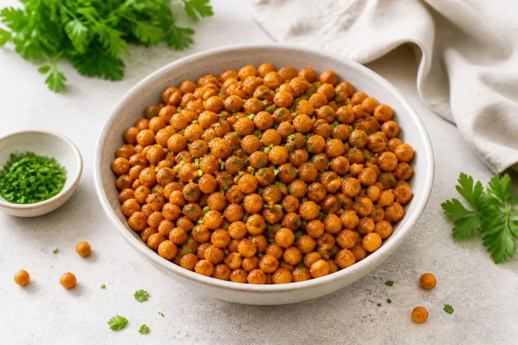 Pois chiches rotis et croustillants