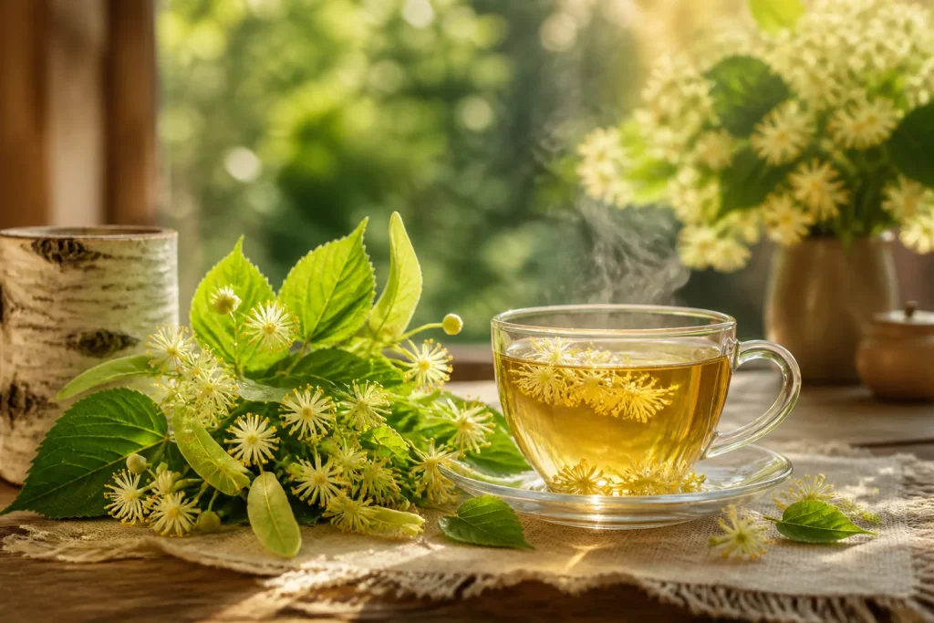 Infusion de tilleul et serenite